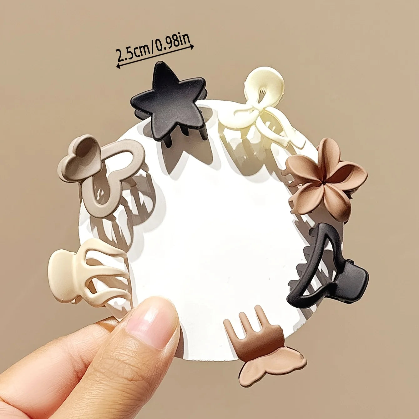 Beige Mixed Pack Small Clips - 5/10/20/30pcs , Cute Girl Accessories - Perfect for Daily Use, Special Occasions, or Travel Gifts