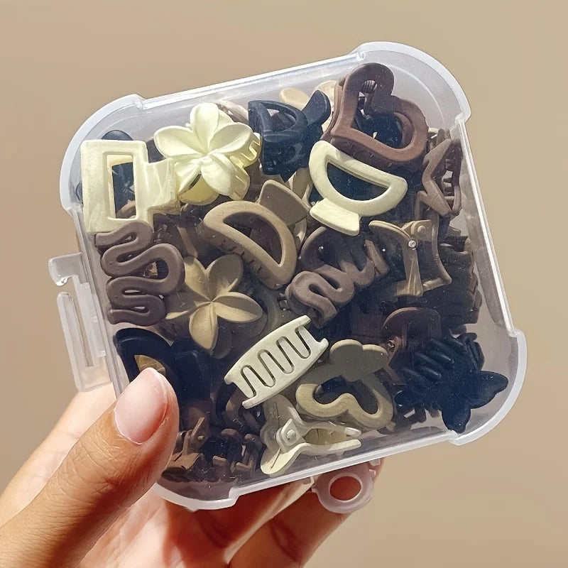 Beige Mixed Pack Small Clips - 5/10/20/30pcs , Cute Girl Accessories - Perfect for Daily Use, Special Occasions, or Travel Gifts
