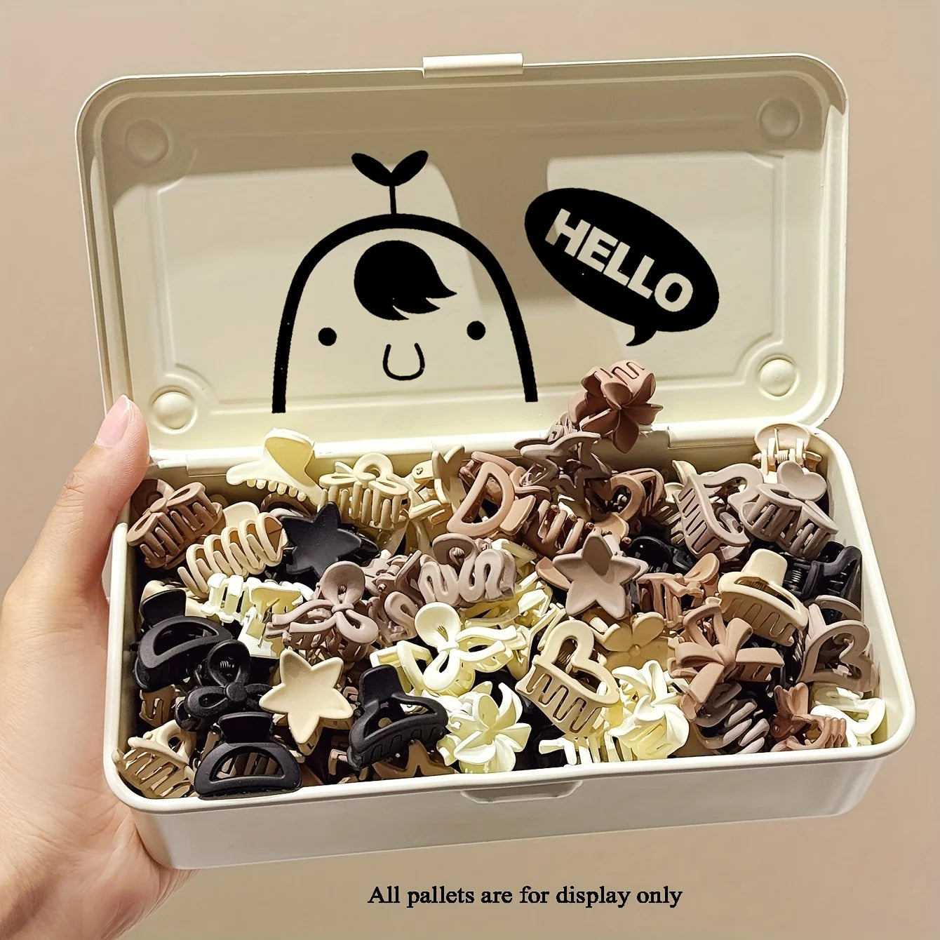 Beige Mixed Pack Small Clips - 5/10/20/30pcs , Cute Girl Accessories - Perfect for Daily Use, Special Occasions, or Travel Gifts